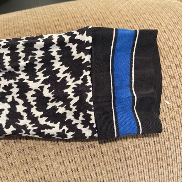 Tory Burch Black Print 100% Silk Cowl Neck Ruching Drape Stretch Bodycon Dress S - Picture 6 of 8